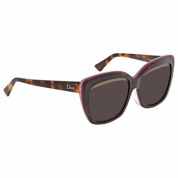 Dior Accessories - New DIOR Brown Burgundy Rectangular Sunglasses